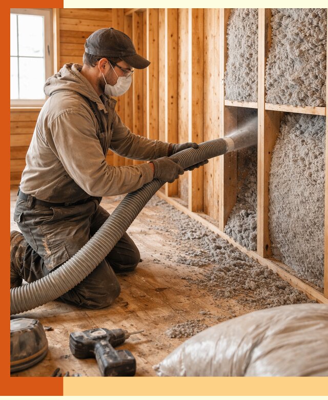 Утепление дачного дома эковатой в Лиски — быстро и надёжно