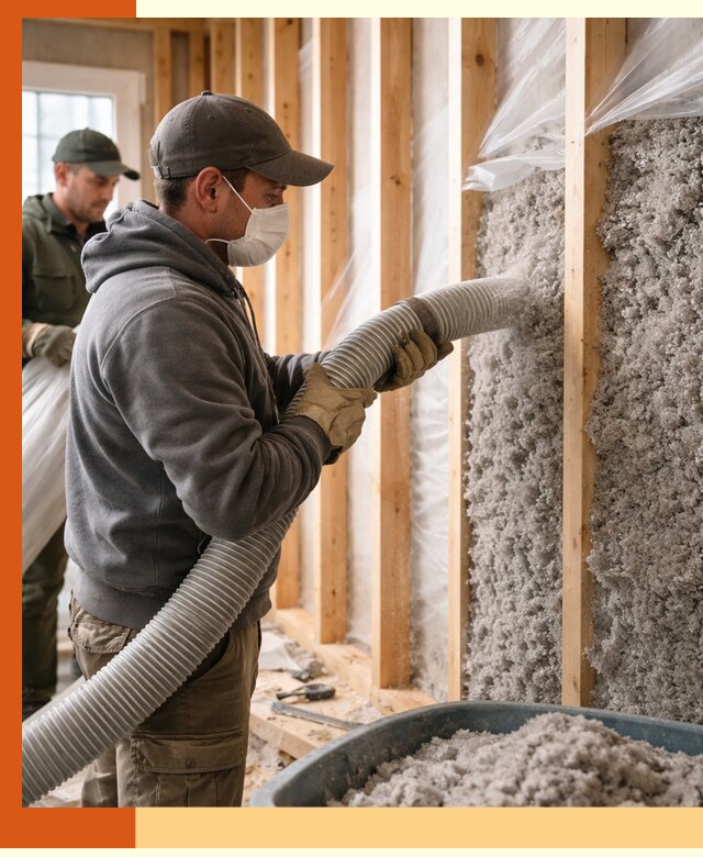 Утепление каркасного дома эковатой в Лиски — качественно и надолго