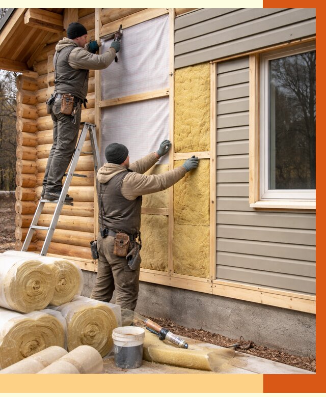 Утепление деревянного дома в Лиски от 6783 руб./м2 — заказать работы | ТепломастерЛск