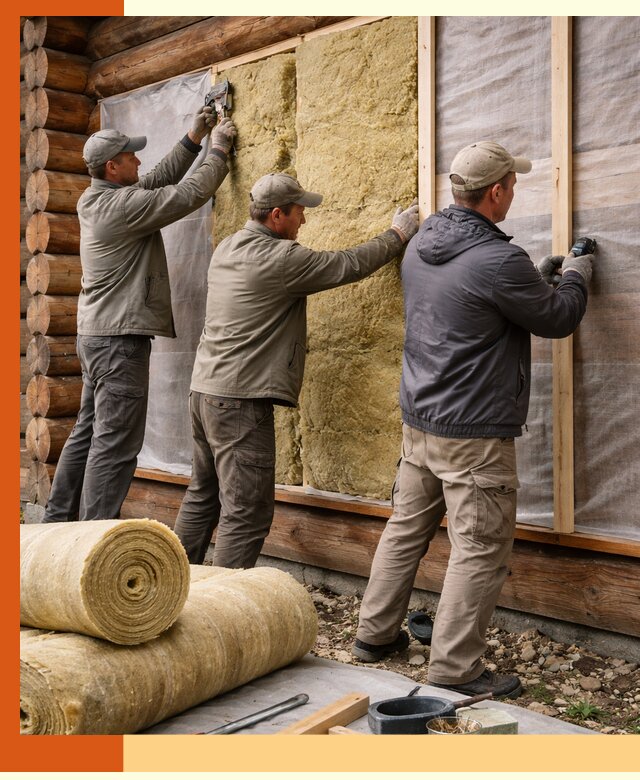 Утепление деревянного дома в Лиски эффективными технологиями