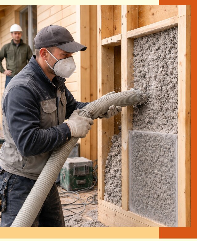 Утепление дома из бруса эковатой в Лиски от 2024 руб/м2 | ТепломастерЛск