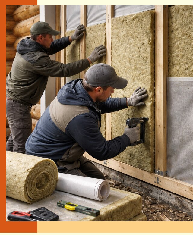 Утепление бревенчатого дома под ключ в Лиски