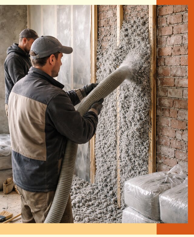 Утепление кирпичного дома эковатой в Лиски от 2571 руб./м² | ТепломастерЛск