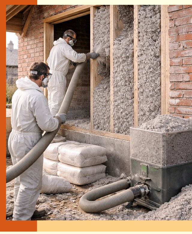 Утепление кирпичного дома эковатой в Лиски