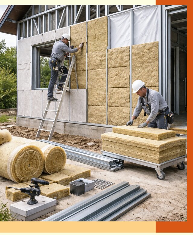 Утепление дома из ЛСТК в Лиски от 5689 руб./м² — профессионально | ТепломастерЛск