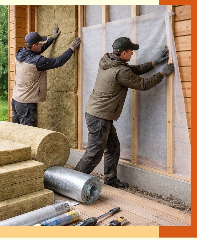 Утепление дома из двойного бруса в Лиски от 5252 руб./м² — ТепломастерЛск под ключ