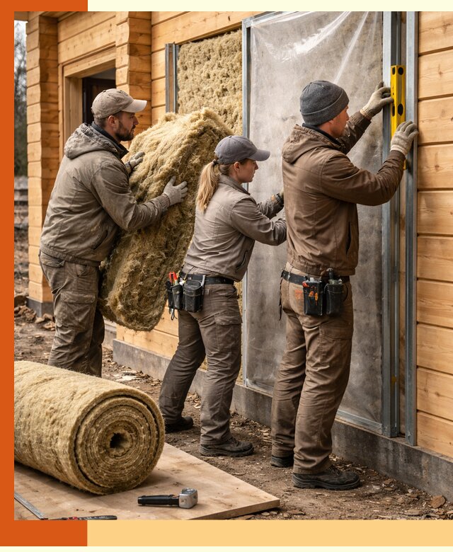 Утепление дома из двойного бруса в Лиски качественно и надёжно