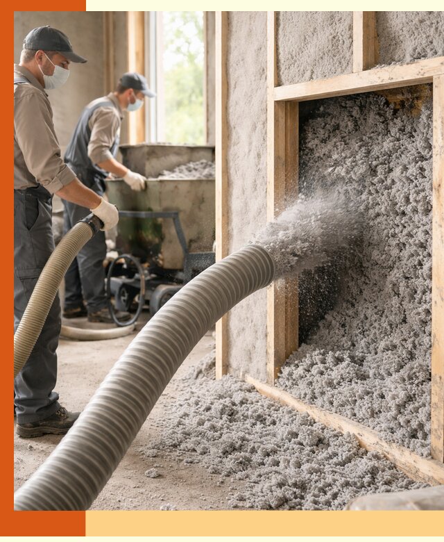 Утепление коттеджа эковатой в Лиски с гарантией качества