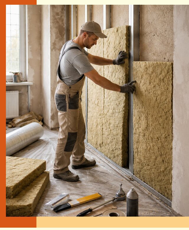 Утепление квартиры в Лиски — комплексная теплоизоляция стен и полов