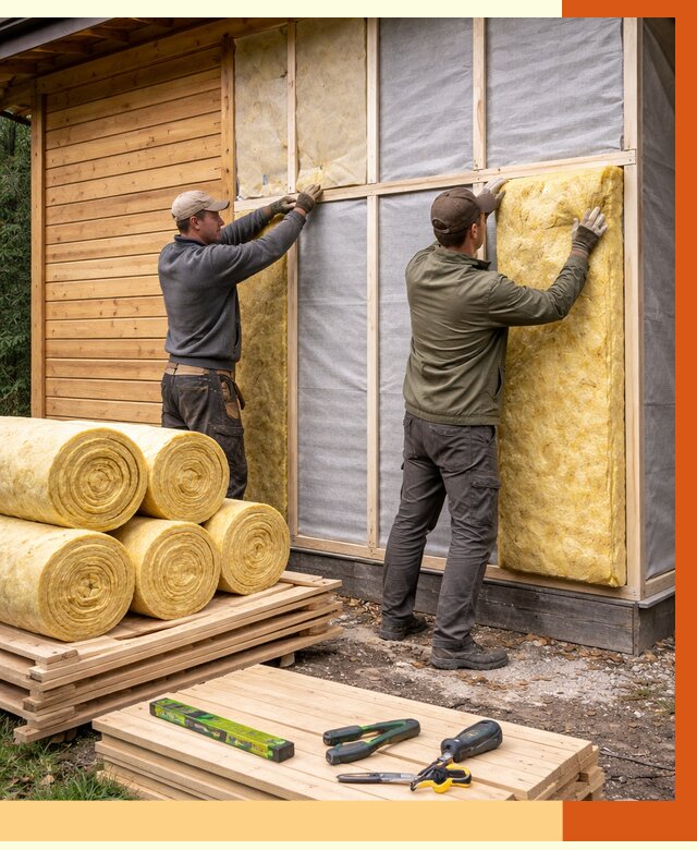 Утепление бани снаружи в Лиски от 92999 руб. под ключ | ТепломастерЛск