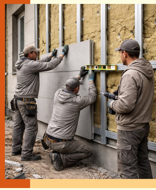 Утепление вентилируемого фасада под ключ в Лиски