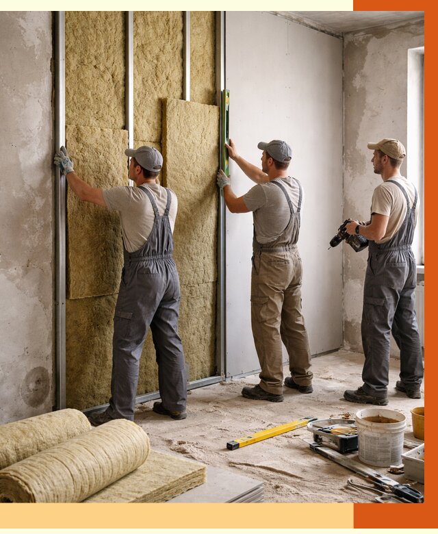 Утепление стен изнутри в Лиски от 2462 руб/м² под ключ | ТепломастерЛск