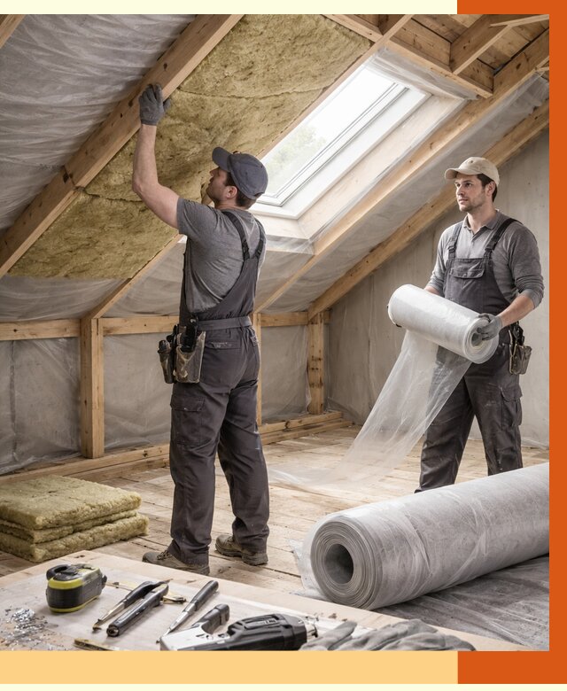 Утепление крыши изнутри мансарды в Лиски от 4595 руб./м² | ТепломастерЛск