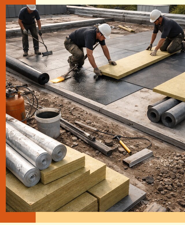 Утепление плоской крыши в Лиски — надежная теплоизоляция и герметизация