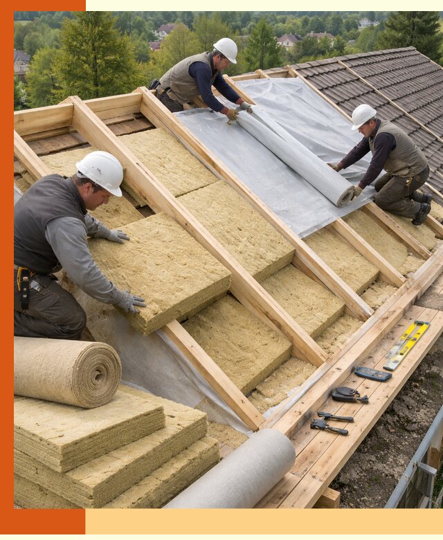 Утепление скатной крыши в Лиски качественно и надёжно