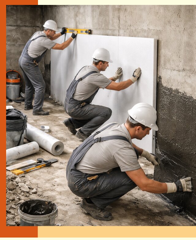 Утепление фундамента изнутри профессионально в Лиски