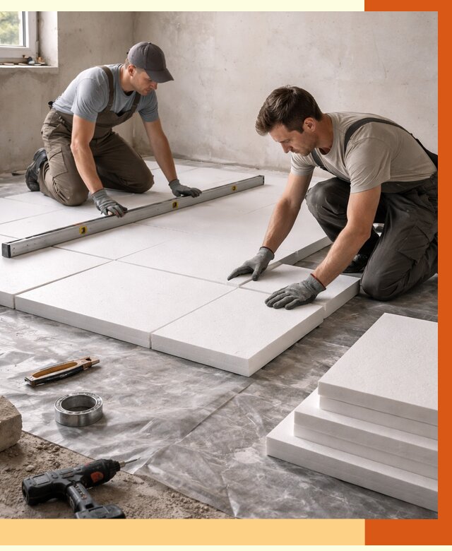 Утепление бетонного пола в Лиски от 2735 руб/м2 — монтаж и цена | ТепломастерЛск