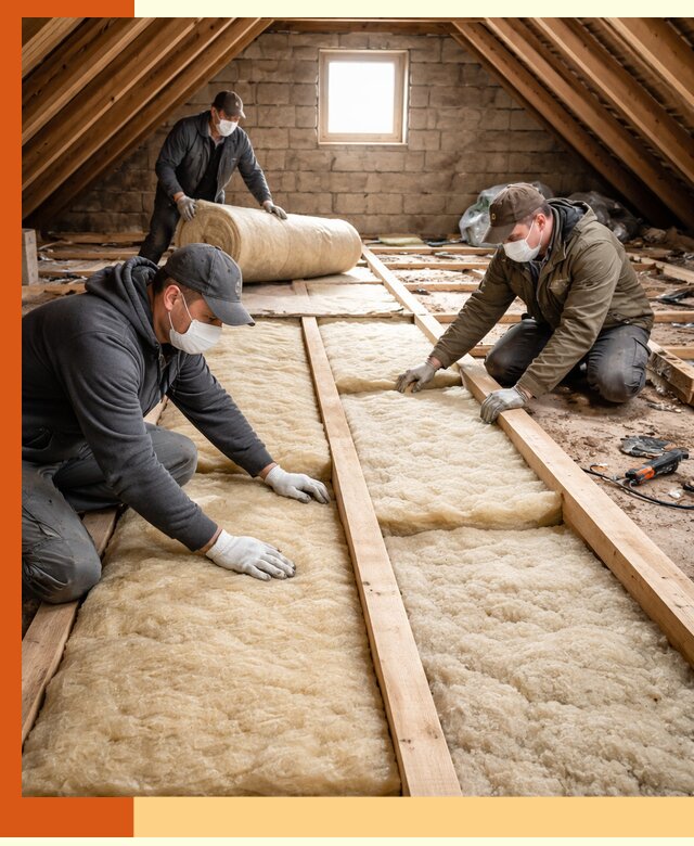 Утепление чердака в Лиски — профессиональная теплоизоляция кровли