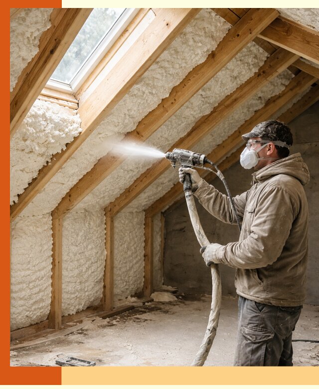 Утепление мансарды ППУ в Лиски быстро и надежно