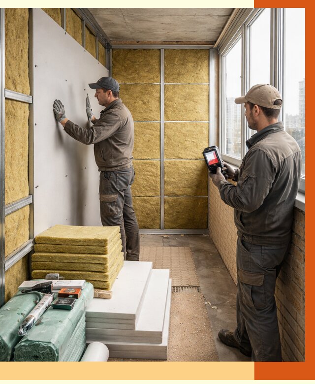 Утепление балкона в Лиски от 4923 руб. под ключ | ТепломастерЛск