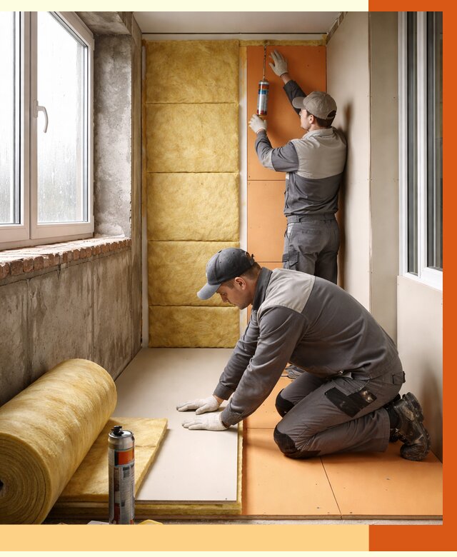 Утепление лоджии под ключ в Лиски от 7112 руб/м2 — комплексное решение | ТепломастерЛск