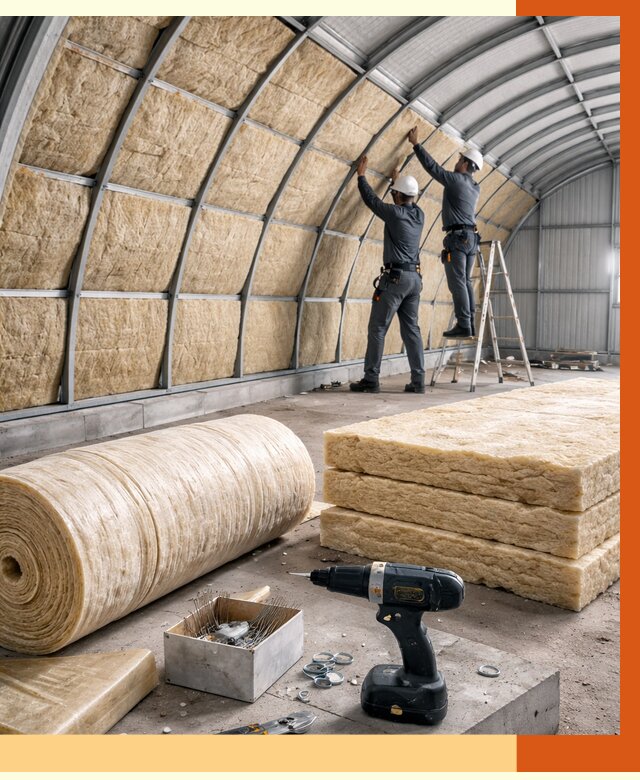 Утепление арочного ангара в Лиски от 3501 руб./м2 под ключ | ТепломастерЛск