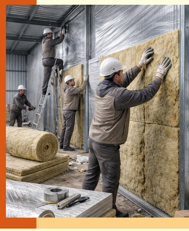 Утепление металлического склада в Лиски: теплоизоляция и герметизация