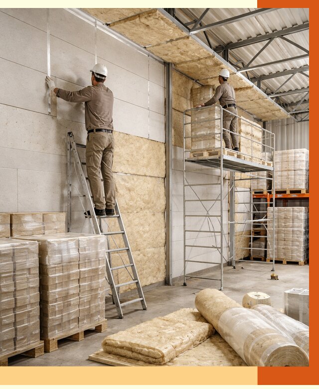 Утепление склада готовой продукции в Лиски от 2133 руб./м2 — комплексно | ТепломастерЛск