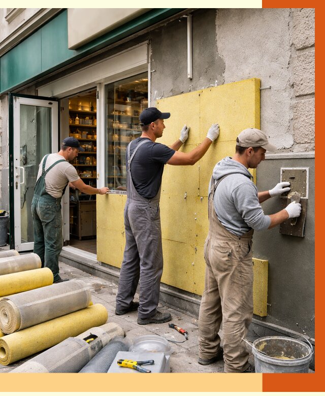 Утепление магазина в Лиски от 4923 руб/м2 — цена, стены и снаружи | ТепломастерЛск