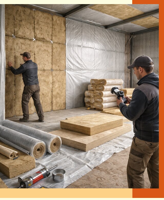 Утепление теплого склада в Лиски под ключ от 12582 руб/м² | ТепломастерЛск