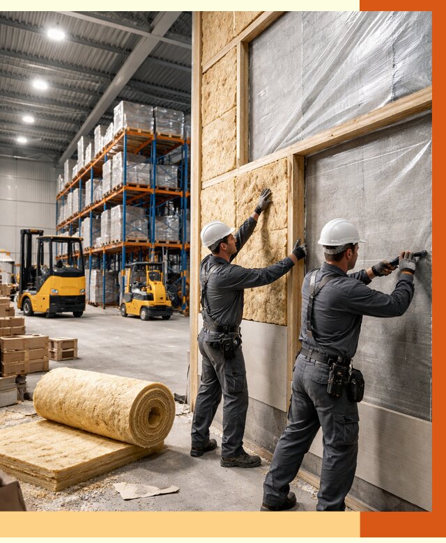 Утепление склада с техникой в Лиски от 4595 руб./м2 — комплексно под ключ | ТепломастерЛск