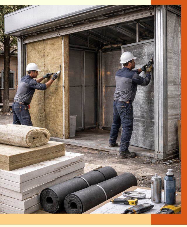 Утепление павильона шаурма в Лиски под ключ от 1313 руб. за м² | ТепломастерЛск