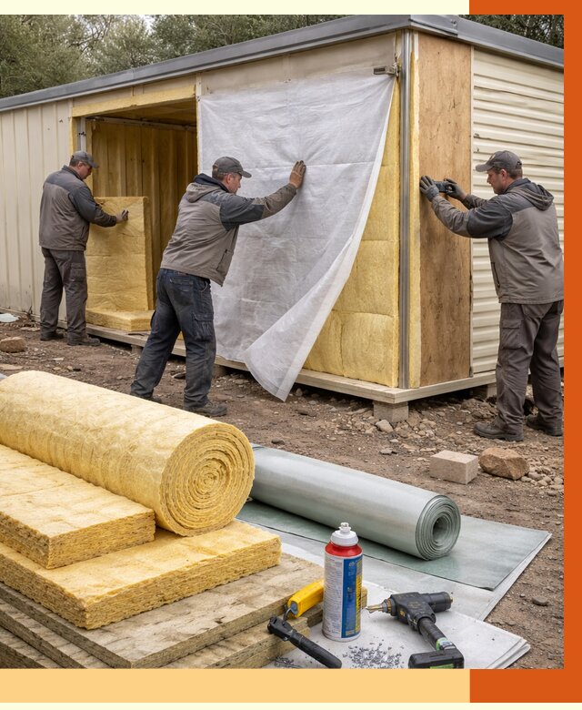 Утепление строительной бытовки в Лиски от 13676 руб. под ключ | ТепломастерЛск