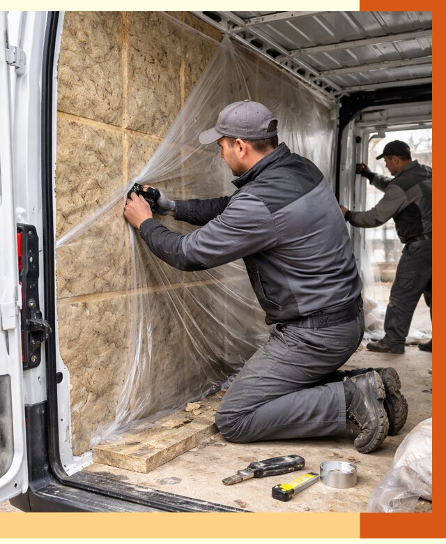 Утепление фургона в Лиски от 18053 руб/м2 — утепление фургона ППУ и кузова | ТепломастерЛск