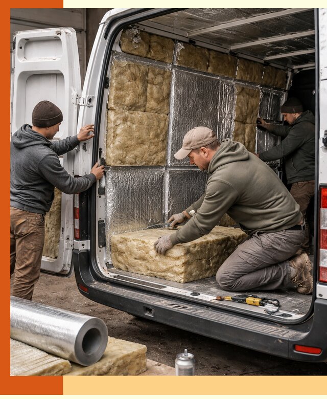 Утепление фургона в Лиски: профессиональная теплоизоляция и шумоизоляция