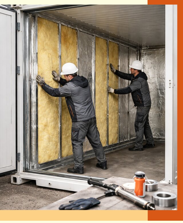 Утепление рефрижераторного контейнера в Лиски от 49235 руб./м² | ТепломастерЛск