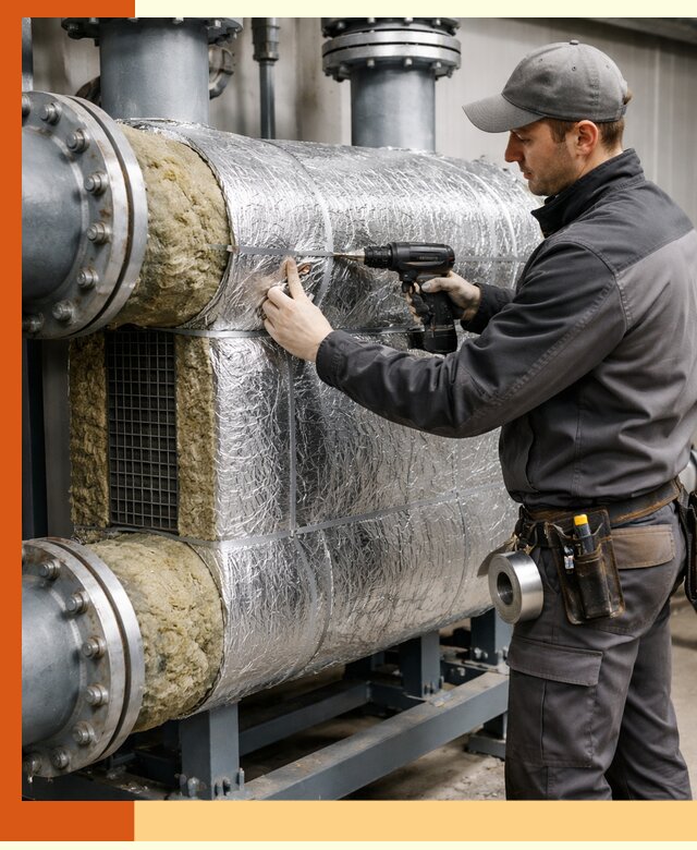 Утепление теплообменника в Лиски — профессиональная теплоизоляция оборудования