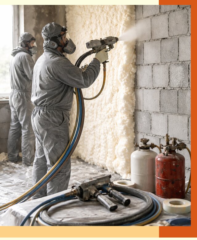 Утепление блочной стены ППУ в Лиски от 4650 руб./м² — ТепломастерЛск