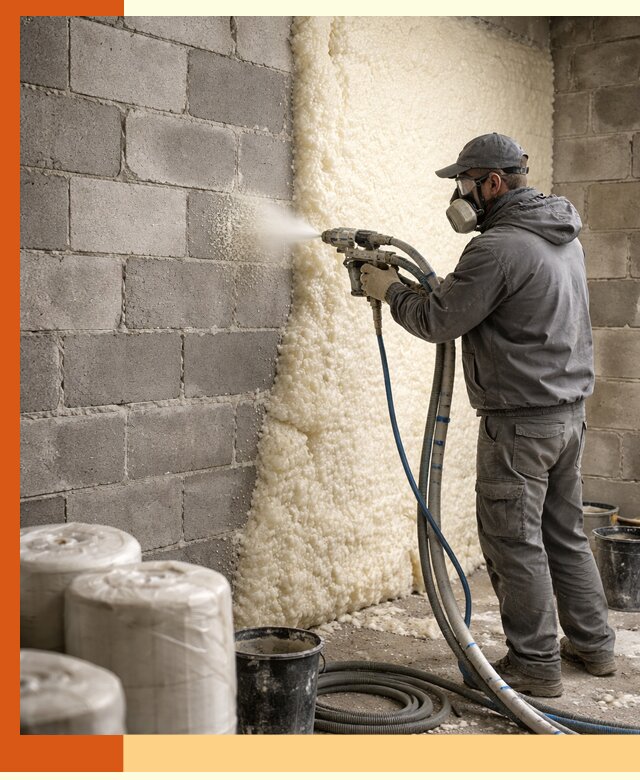 Утепление блочной стены ППУ в Лиски качественно и надёжно