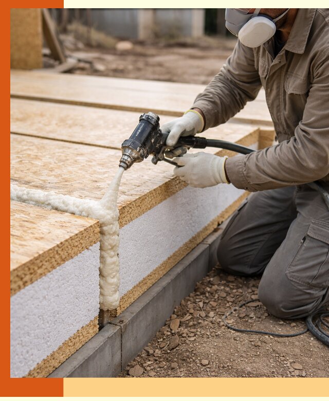 Утепление СИП-панелей пенополиуретаном (ППУ) в Лиски