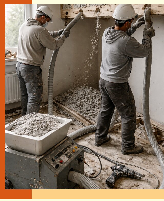 Заполнение пустот перекрытий пеной и наполнителями в Лиски