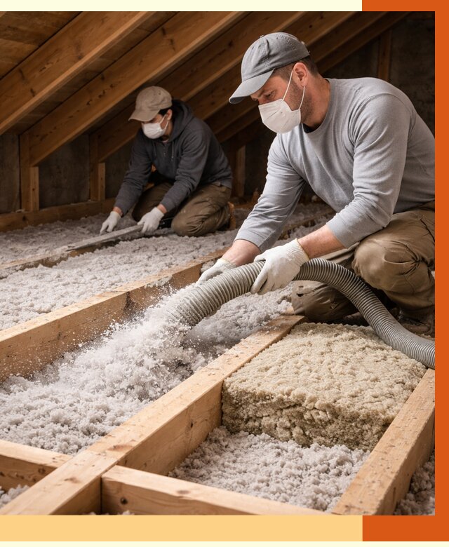 Заполнение полостей чердачного перекрытия в Лиски от 4923 руб. | ТепломастерЛск