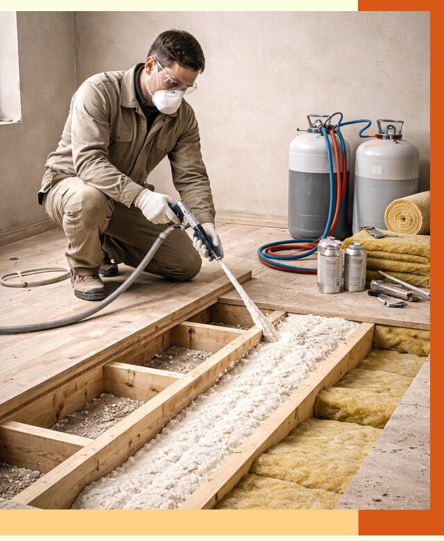 Заполнение полостей межэтажного перекрытия в Лиски от 4595 руб. | ТепломастерЛск