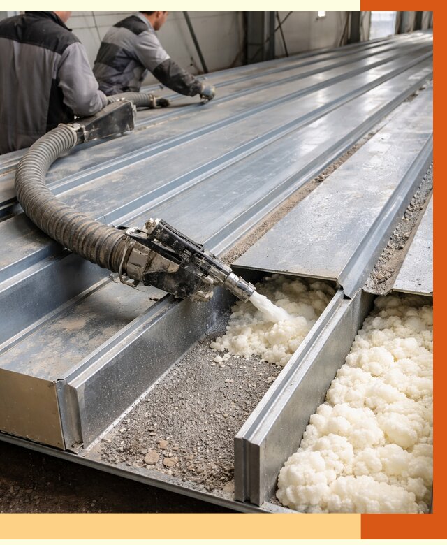 Заполнение пустот кровельных панелей в Лиски от 7878 руб. под ключ | ТепломастерЛск