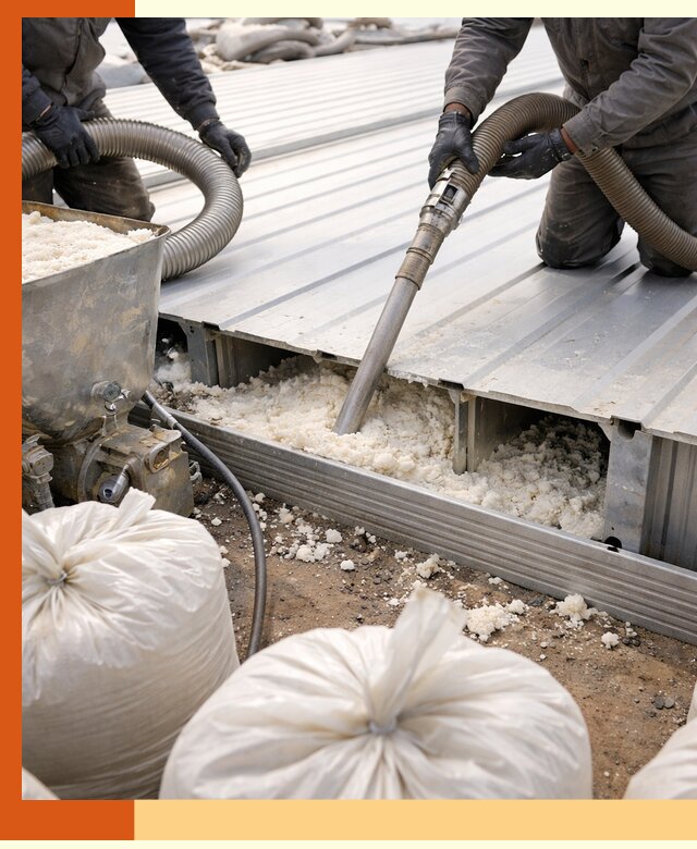 Заполнение пустот кровельных панелей пенными и мокрыми герметиками в Лиски