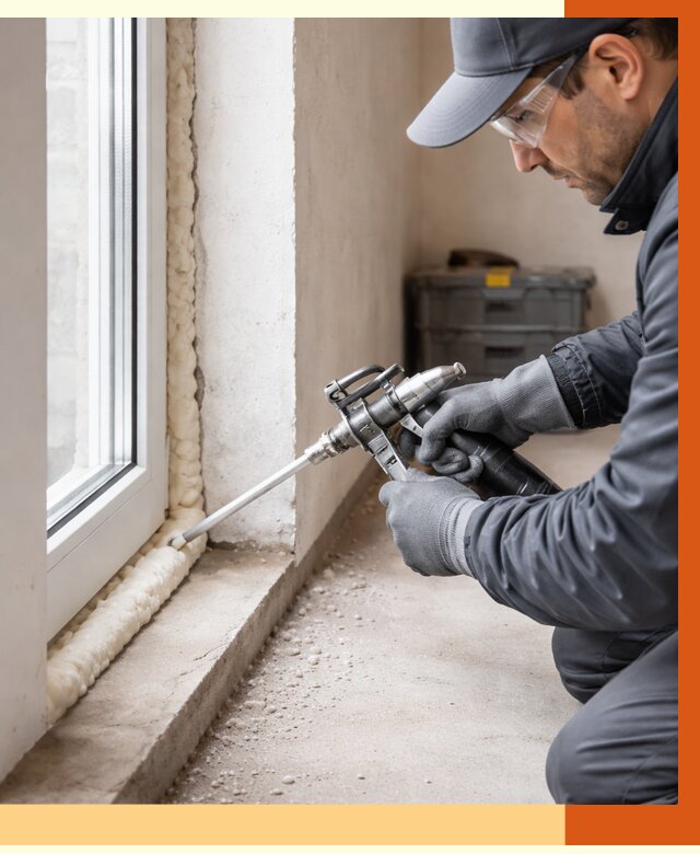 Герметизация стыков ППУ в Лиски от 1805 руб. за м2 — утепление примыканий под ключ | ТепломастерЛск