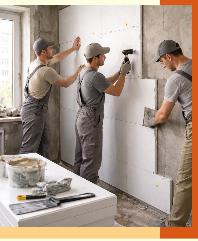 Утепление пенопластом домов и стен в Лиски от 2024 руб. — ТепломастерЛск