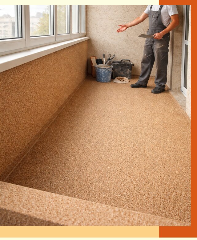 Утепление балкона жидкой пробкой в Лиски от 3993 руб/м² под ключ | ТепломастерЛск