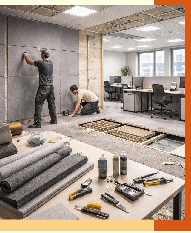 Профессиональная шумоизоляция офиса в Лиски от 7385 руб. за м2 | ТепломастерЛск