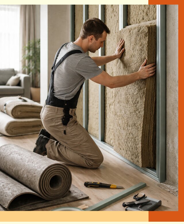 Шумоизоляция перегородок в Лиски от 1805 руб. за м2 — ТепломастерЛск